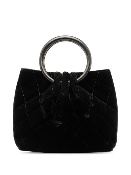 Aksamitna torba Chanel Pre-owned czarna