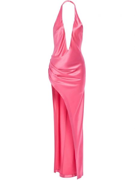 Koktel haljina s v-izrezom Retrofete ružičasta