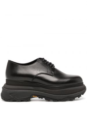 Pantofi oxford din piele cu platformă Sacai negru