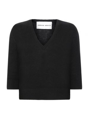 Sweter z dekoltem w serek Emerson Renaldi czarny