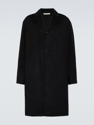Gyapjú kabát Acne Studios fekete