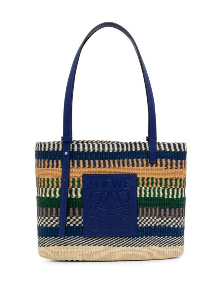 Ριγέ τσάντα shopper Loewe Pre-owned μπλε