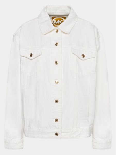 Voľná priliehavá džínsová bunda Michael Kors biela