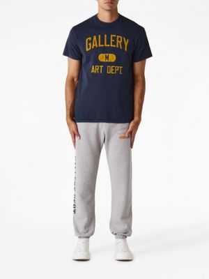 Raštuotas medvilninis marškinėliai Gallery Dept. mėlyna