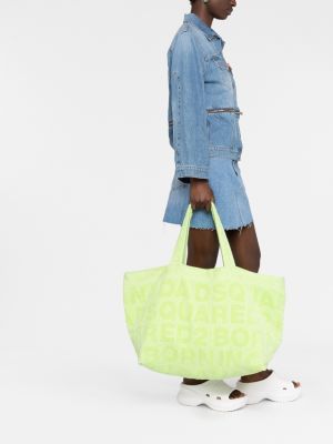 Jacquard shopper handtasche Dsquared2 grün
