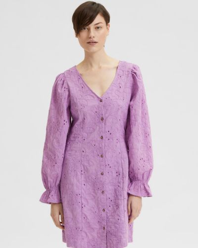 Mini suknele Selected Femme violetinė