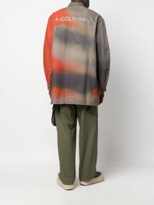Hemd aus baumwoll mit print mit farbverlauf A-cold-wall* grau