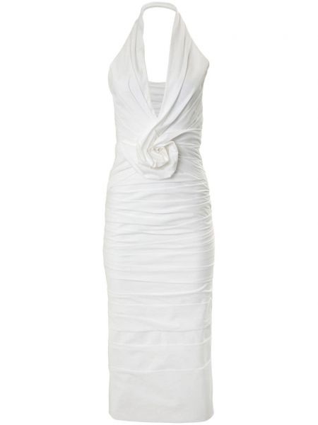 Koktejlové šaty Carolina Herrera bílé