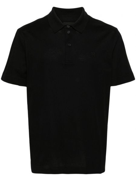 Medvilninis siuvinėtas polo marškinėliai Givenchy juoda
