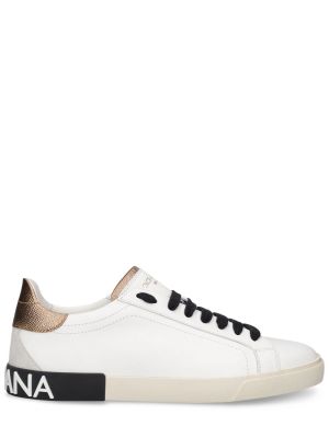 Sneakers di pelle Dolce & Gabbana bianco