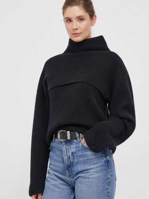 Czarny sweter wełniany Calvin Klein