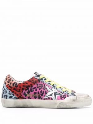 Zapatillas con estampado leopardo de estrellas Golden Goose