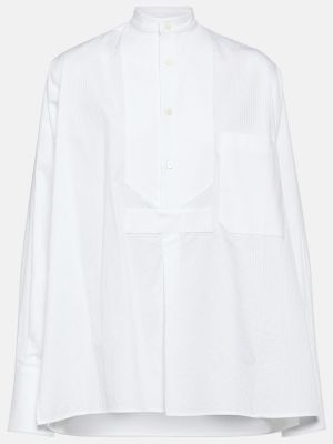 Памучна блуза Plan C бяло
