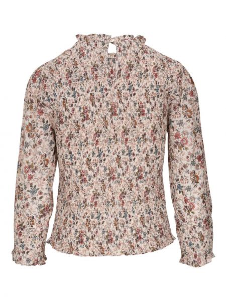 Bluzka bawełniana w kwiatki z nadrukiem Veronica Beard różowa