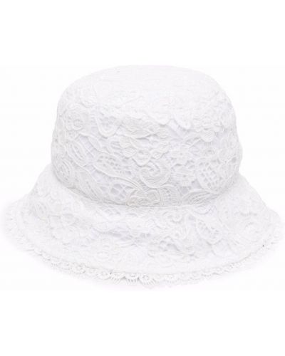 Sombrero con bordado de encaje Staud blanco