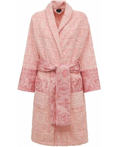 Bademantel aus baumwoll Versace pink