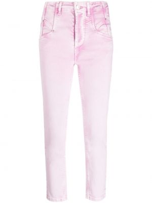 Jeans taille haute Isabel Marant rose