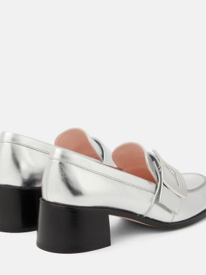 Pantofi loafer din piele Roger Vivier argintiu