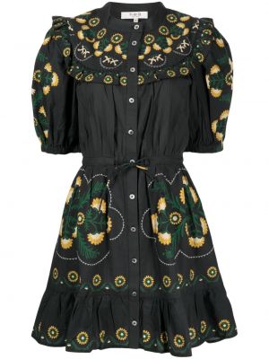 Φλοράλ κοκτέιλ φόρεμα με σχέδιο Sea μαύρο