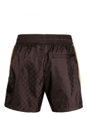 Shorts mit print Gucci braun