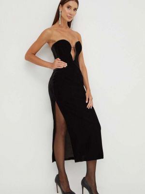 Mini ruha Bardot fekete