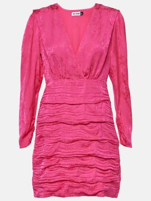 Mini vestido de tejido jacquard Rixo rosa