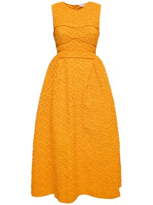 Bavlněné midi šaty Cecilie Bahnsen oranžové