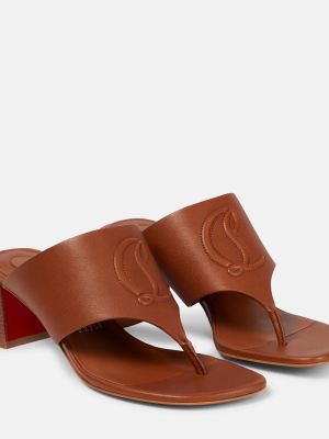 Kožené sandály Christian Louboutin černé