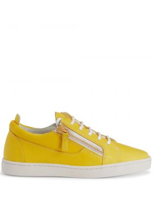 Δερμάτινα sneakers Giuseppe Zanotti κίτρινο