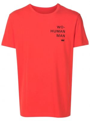 T-shirt avec imprimé slogan à imprimé Osklen rouge