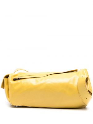 Δερμάτινη τσάντα ώμου Sunnei κίτρινο