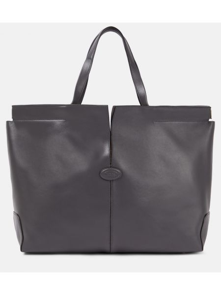 Læder shopping bag Tod's grå