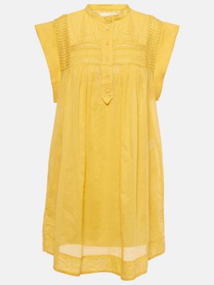 Mini vestido de algodón Marant Etoile amarillo