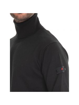 Jersey cuello alto ajustado con cuello alto de tela jersey Peuterey negro