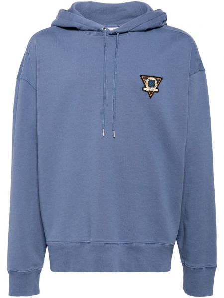 Pamučna hoodie s kapuljačom Maison Kitsuné plava