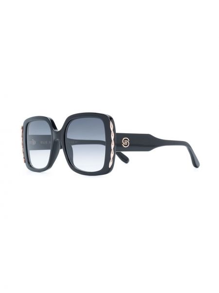 Oversize saulesbrilles Elie Saab melns