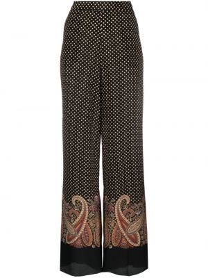 Voľné nohavice s potlačou s paisley vzorom Etro čierna