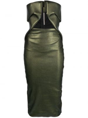Коктейлна рокля Rick Owens зелено