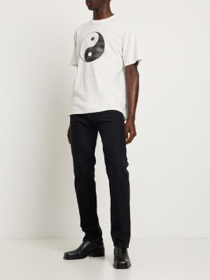 Jersey bombažna majica s potiskom Re/done črna