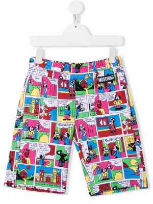 Trykt shorts for jenter Moschino Kids hvit