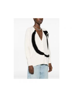 Cárdigan de lana de tela jersey Off-white