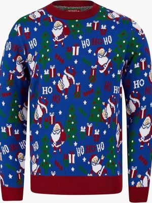 Рождественский свитер Christmas синий