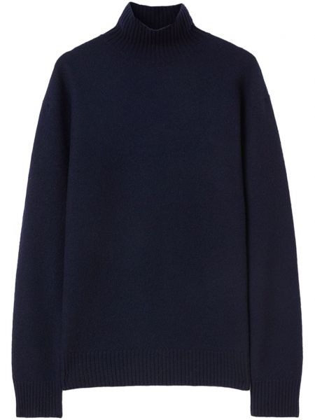 Długi sweter wełniany Jil Sander niebieski