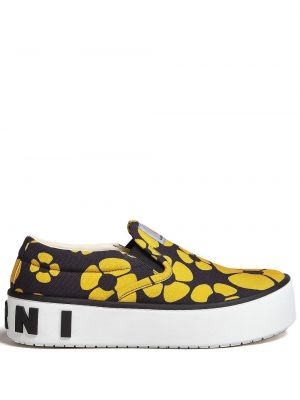 Sneakers a fiori Marni giallo