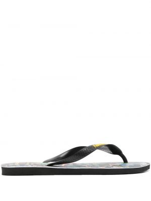 Trykt flip-flops Daily Paper svart