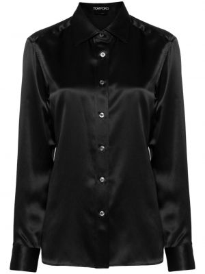 Hedvábná košile Tom Ford černá