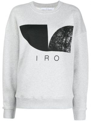 Trykt bomull sweatshirt Iro grå