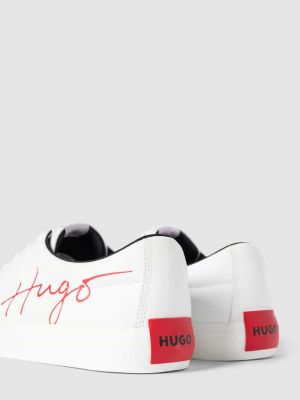 Sneakersy z nadrukiem Hugo białe