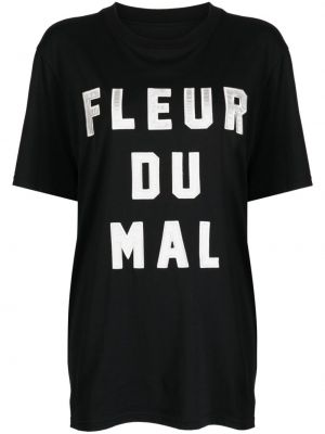 Džerzej tričko s výšivkou Fleur Du Mal