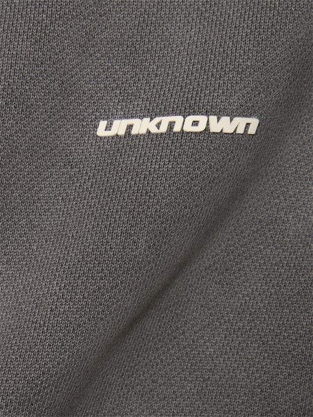 Bluza z kapturem na zamek Unknown szara